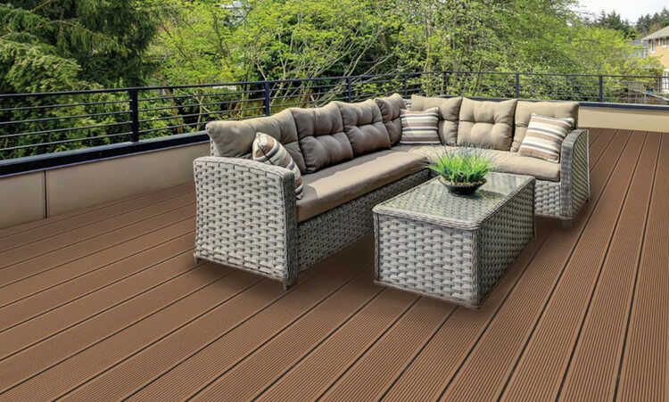 WPC Σανίδα Deck Δαπέδου 2 Όψεων 2,4x14,6x360cm